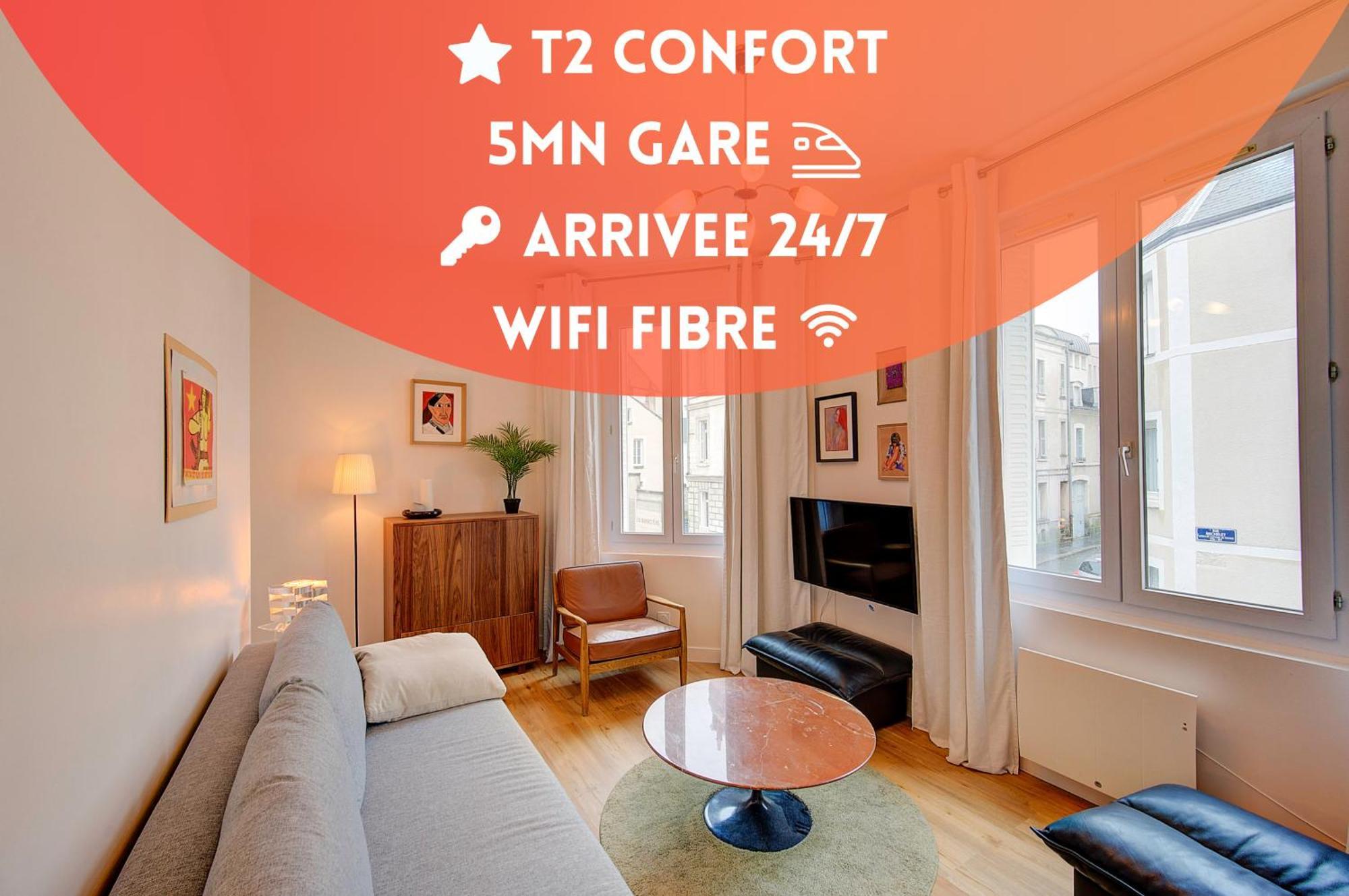 Chic Et Cosy - 5Mn De La Gare - Arrivee Autonome Lejlighed Tours Eksteriør billede
